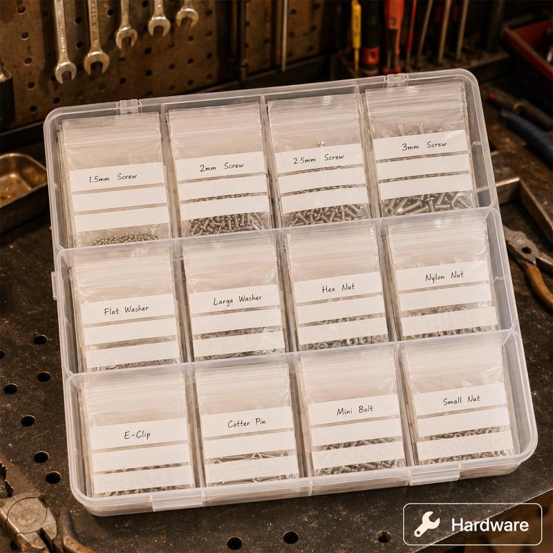 Transparent Writeable Self Sealing Bags Resealable Storage Bags for Snack Pill Jewelry Small Item Classification Packaging Bags