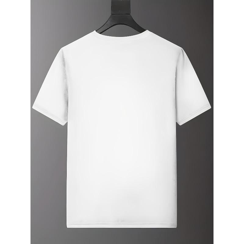European size Men'S Cool Graphic T-Shirt , Short Sleeve, Casual Summer Tee with Print, Breathable Round Neck, Casual Attire for Men