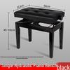 Solid Wood Adjustable Piano & Guitar Stool for One or Two People