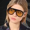 Women Sunglasses Vintage Style Smooth Anti-UV Block Sunlight Vacation Beach Spectacles Outdoor Eyewear