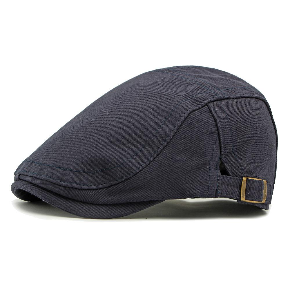 Cotton Cap Men's Beret British Vintage Forward Cap Women's Peaked Cap