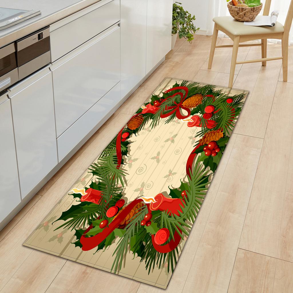 Christmas Kitchen Sand Carpet Doormat Long Floor Mat