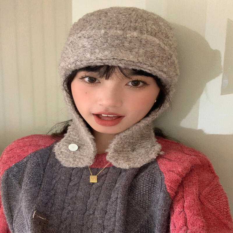 New Trooper Buckle Bonnet Hat Oatmeal OATMEAL