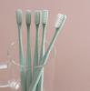 Japanese-Style Soft Bristle Toothbrush Set for Adults with Protective Covers, Small Head, 10 Pieces