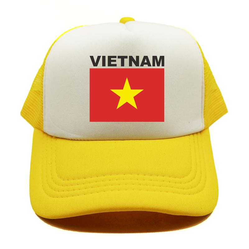 Vietnam Trucker Cap Summer Unisex Cool Country Flag Hat Baseball Caps Unisex Outdoor Mesh Net Caps