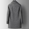 Autumn and Winter Trendy Scarf Style, Removable Down Lining, Double-sided Woolen Coat, Men's Medium-length Woolen Coat