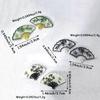 12PCS Chinese style transparent bamboo pattern fan acrylic jewelry accessories retro earrings necklace DIY jewelry making access