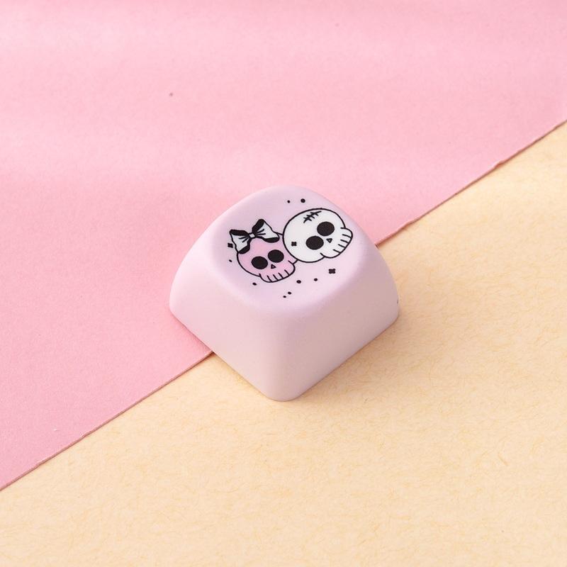 5/10Pcs Halloween Themed Custom Keycaps Cute Ghost Pumpkin Prints For Mechanical Keyboard Diy Holiday Gifts