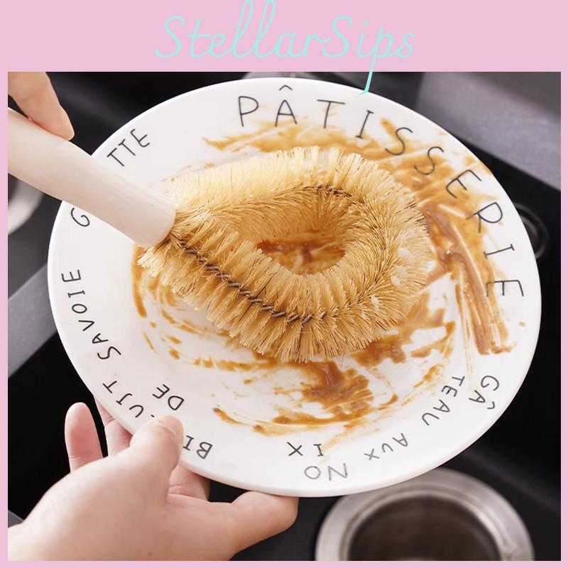 Wooden Handle Pot And Pan Scrubber For Effective Kitchen Cleaning