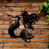 Elegant Mermaid Metal Wall Art Abstract Iron Sign for Halloween Christmas Home Office Cafe Bar Farmhouse Room Decor Housewarming Gift