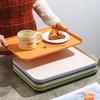 Chong Gu Wheat Straw Plastic Tray Thickened Anti-Drop Fruit Plate Stall Kindergarten Special Plate High Value