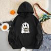 Ladies Spring Autumn Casual Hooded Long Sleeve Big Pocket Halloween Printed Pullover Hoodies Sweatshirt Top