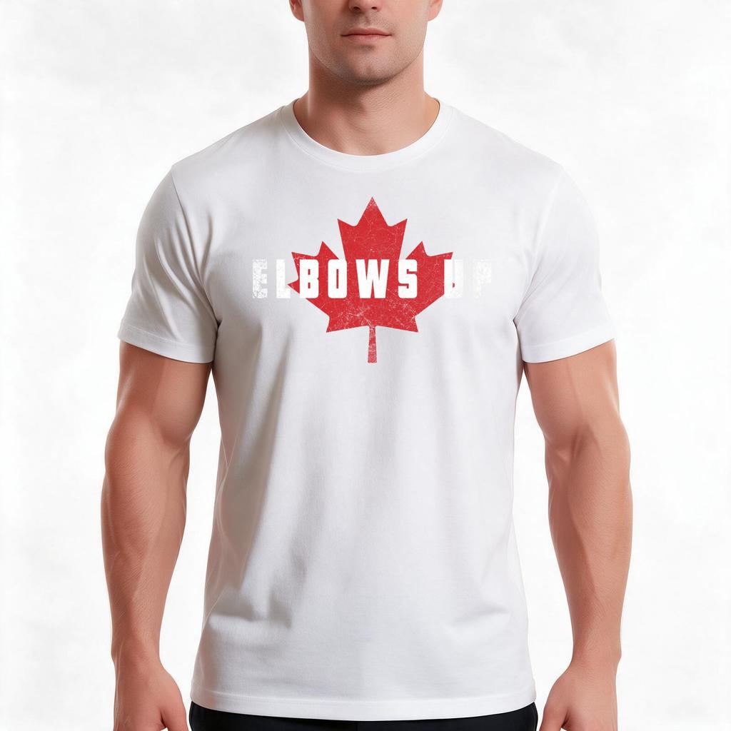 Elbows Up Tshirt Summer Casual Cotton Tee Oversized Streetwear Tops Vintage Graphic Print Loose Fit Short Sleeve