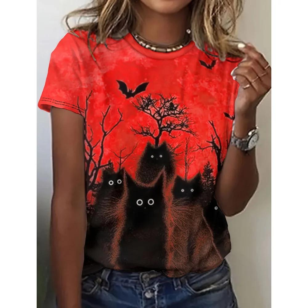 Summer Cute Animal 3D Printed Women's Shirt Short Sleeve Casual Harajuku Fashion T-Shirt Top