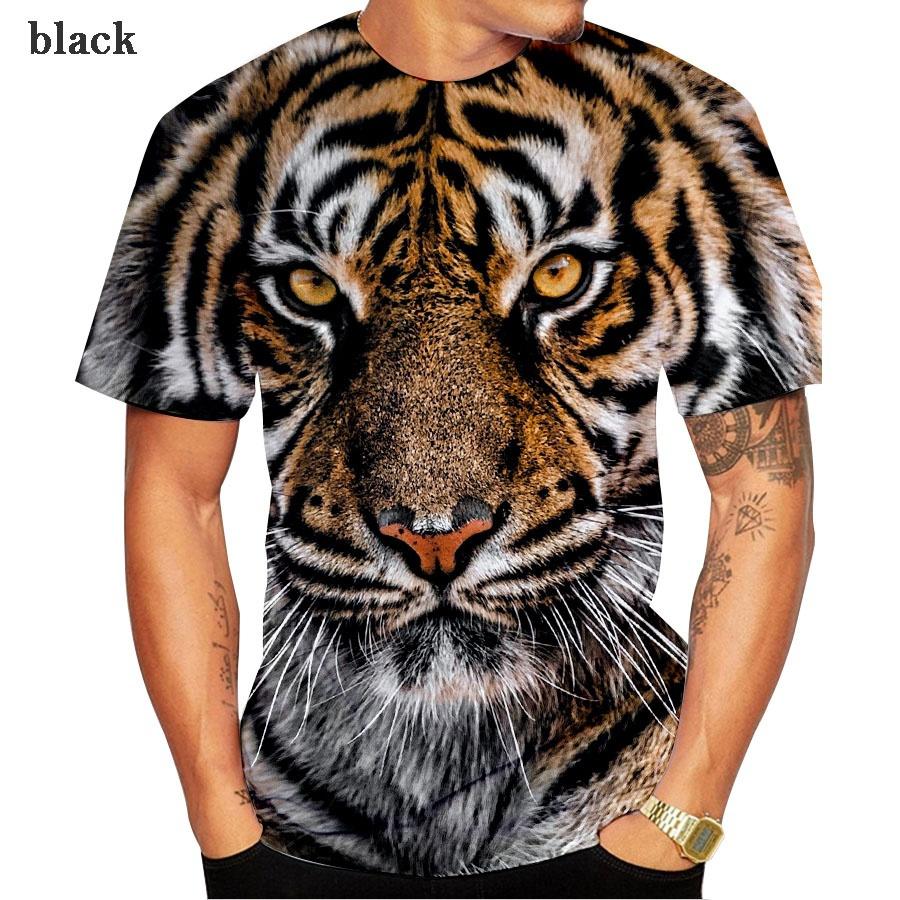 2022 NOU Haine pentru bărbați cu mânecă scurtă Tigru 3d Animal creativ Digital O-neck Tricou cu imprimeu 3D Tigru Femei Topuri XS-5XL