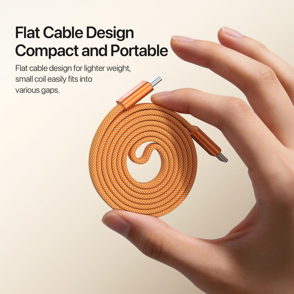 60W Type-C To Type-C 1m DUX DUCIS AUTO Series 60W Type-C To Type-C 1m Aluminum-Alloy Magnetic Coiled Cable