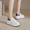 Shoes Women's Summer Platform Women's Shoes Little White Shoes Women's Head Layer Cowhide Small Man Height Increase Student Shoes McQueen Casual