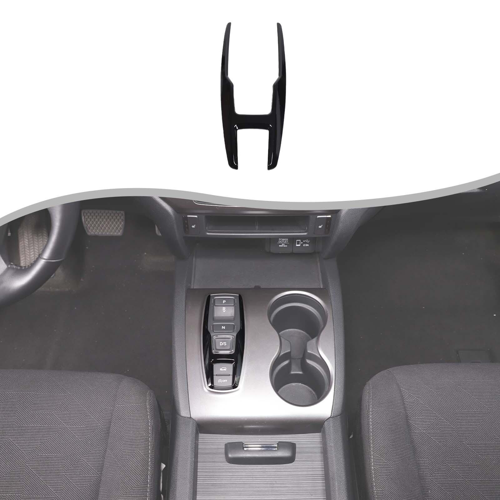 Glossy Black Central Gear Shift Panel Trim Cover For Honda Pilot 2015-