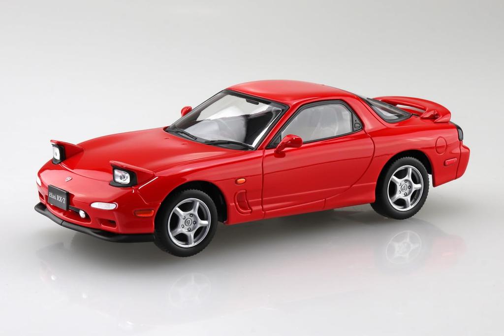 Aoshima Bunka Kyozaisha Rakupla Snap Kit Infini FD3S Vintage Red Plastic Model 1/32 No.04-VR RX-7 Color-coded