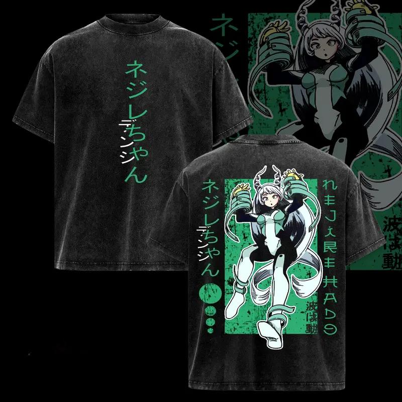 Todoroki Shoto My Hero Academia Graphic T Shirt Men Women Short Sleeve Cotton Tshirts Vintage Washed Tee Harajuku Male T-shirt