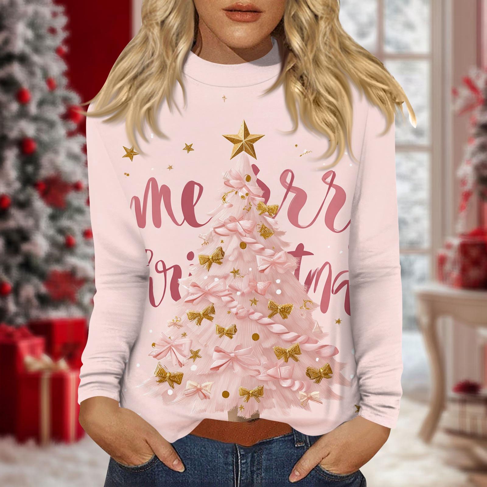 

Women s Daily Casual Long Sleeve Mid Collar Top XXXL рожевий