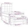 3137822 vidaXL Divan Bed and Mattress Dark Grey 90x200 Cm Velvet