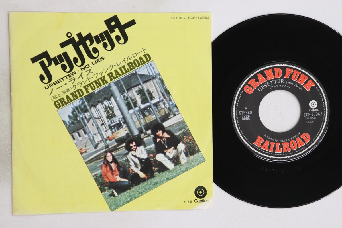

7inch Record GRAND FUNK RAILROAD - Upsetter / No Lies ECR10062 CAPITOL 1972 Japan Rock Used