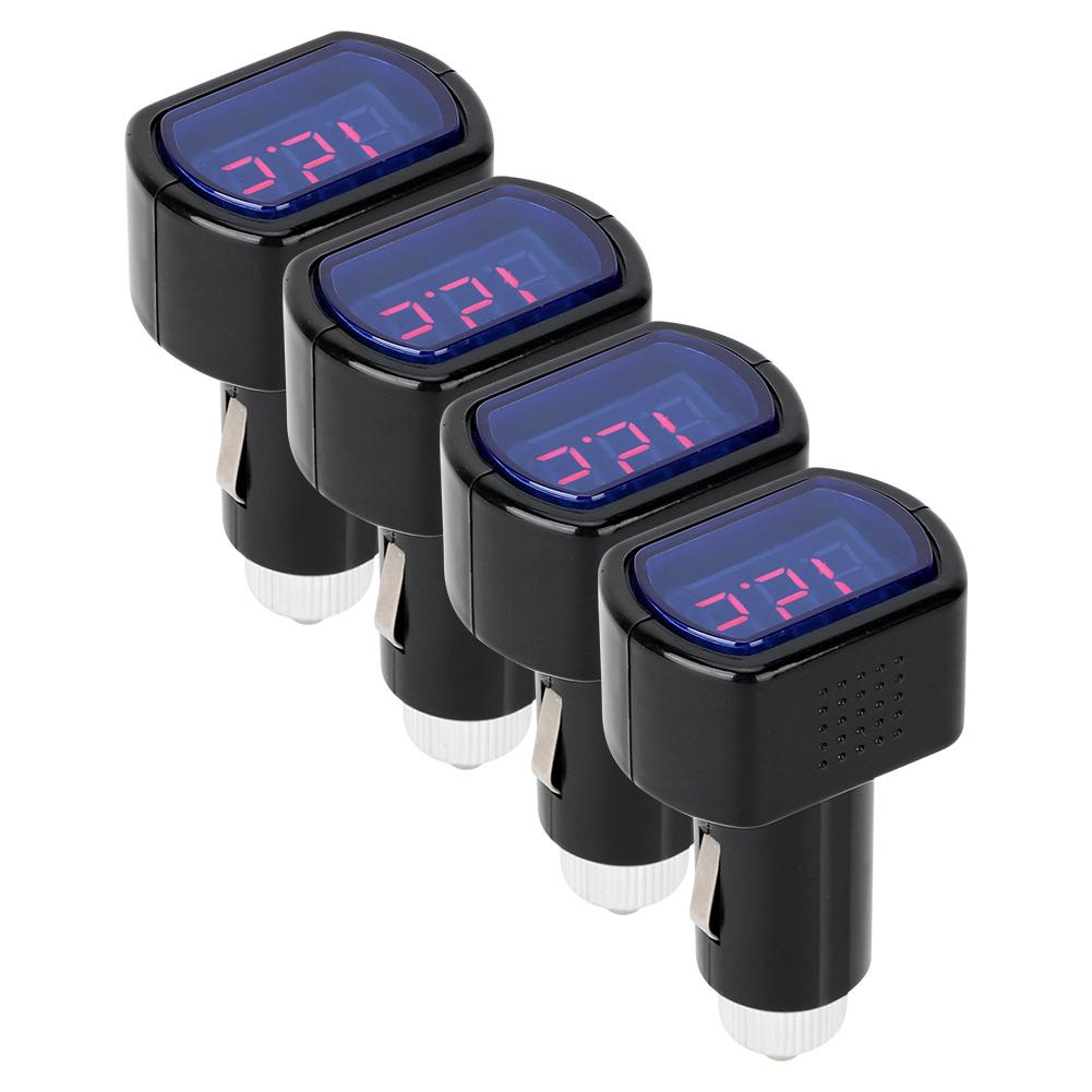 

4 шт. Автомобільний вольтметр LED цифровий дисплей Монітор напруги акумулятора Детектор
