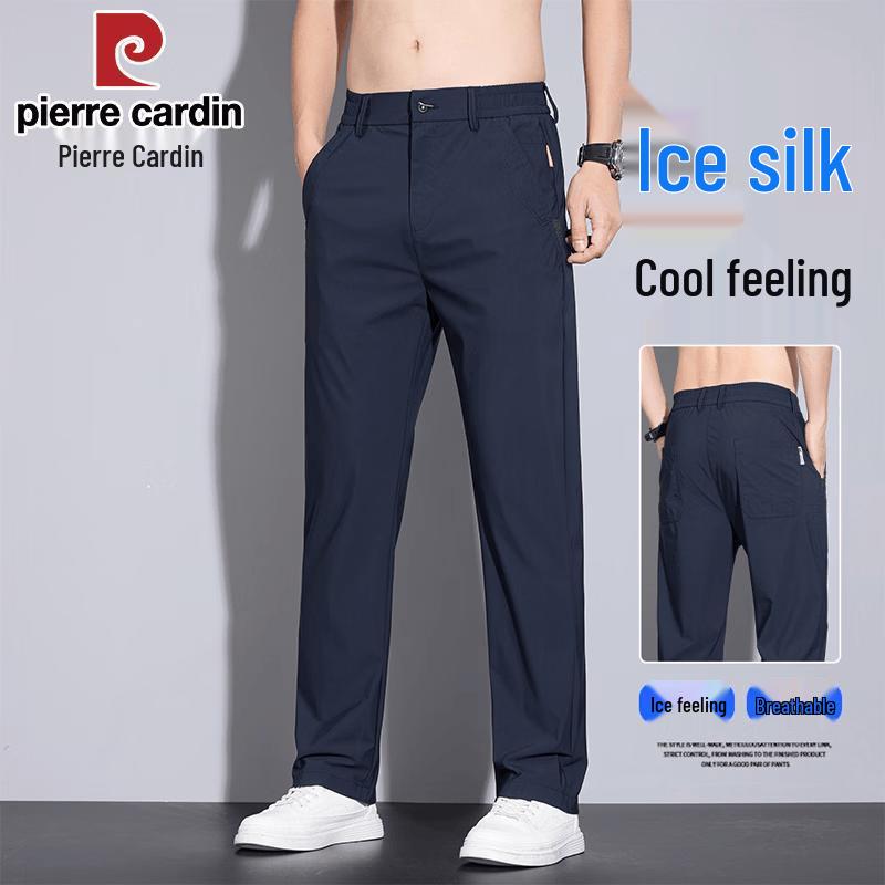 Pierre Cardin Men s Ice Silk Straight Casual Pants 32