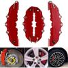 Caliper Cover, 2 Pairs Brake Caliper Covers, Red Style Front & Rear Covers, High Precision Car Disc Brake Protector for Wheel Hub