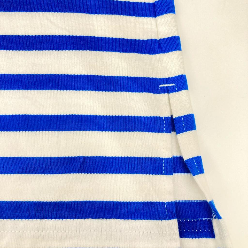 Lacoste Excellent Condition Blue BEAMS BOY Special Order Striped Half-sleeve Dress Dress 38 blueUsed