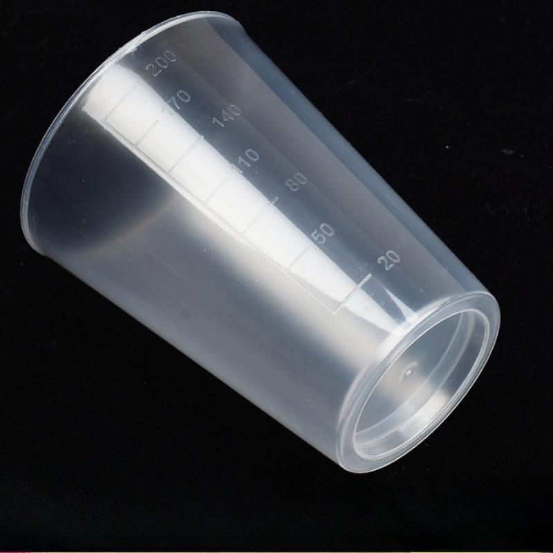 10pcs/set 200ml Transparent Plastic Measuring Cups with Milliliter Scales Multi-use Dispensing Graduated Cups