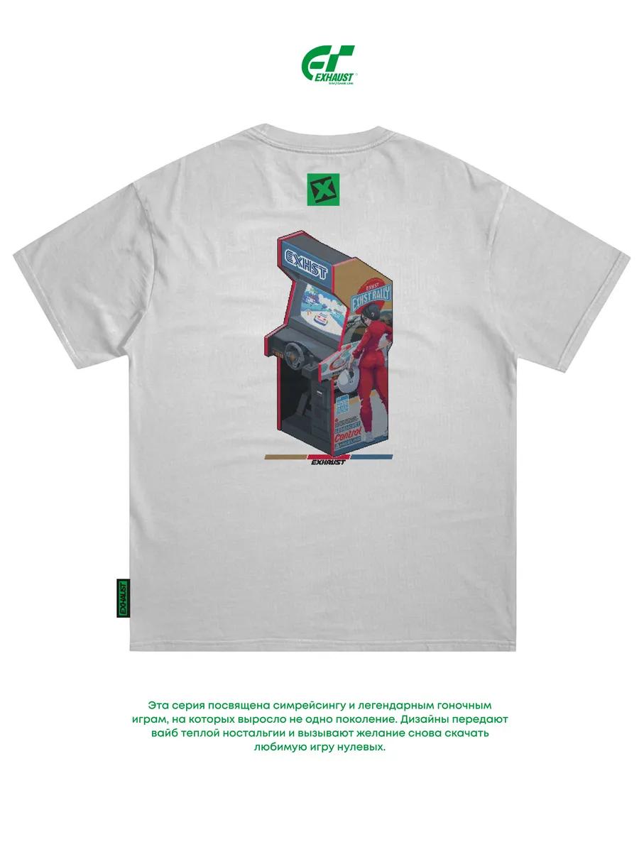 Oversized 16bit RALLY print cotton T-shirt 2XL