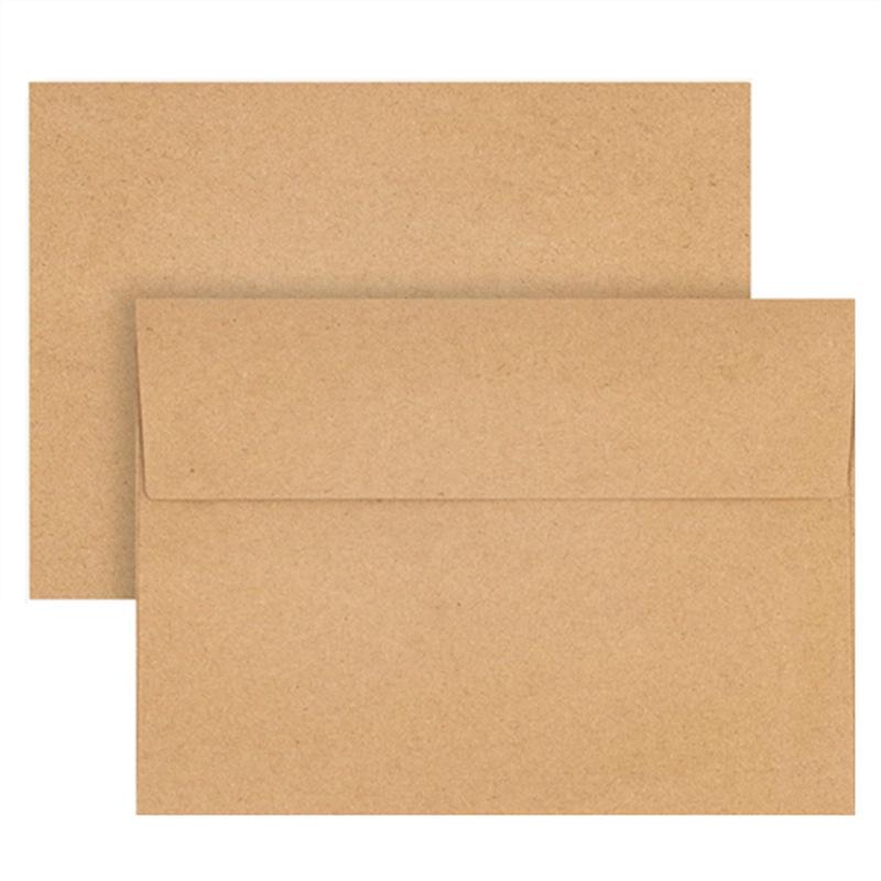 A7 Brown Kraft Paper Invitation Envelopes (5x7) for Weddings and Gift Cards