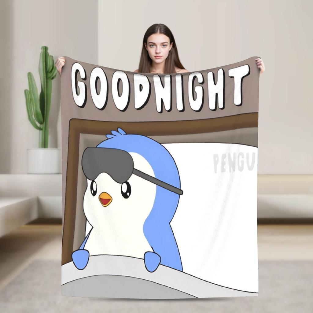 Pudgy Penguin Merch Blanket Ultra-Soft Fleece Throw Blankets Relax Bedding Throws