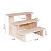 Wood Display Stand MultiFunctional Figurine Collection Shelf Tiered Design Wooden Riser for