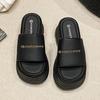 Fashion 8CM Casual Wedge Slippers Women New Summer Non Slip Platform Sandals Woman Open Toe Comfortable Female Chunky Beach Slippers