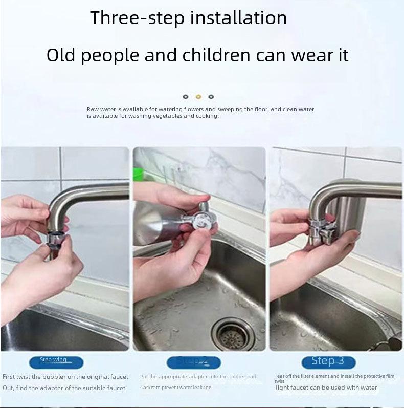 304 Stal nierdzewna Ceramiczny ultrafiltracyjny oczyszczacz wody do kranu kuchennego