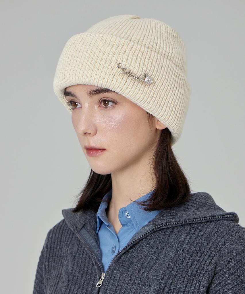Bajal Safety Pin Beanie Cream