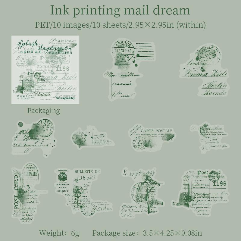 

10 pcs Vintage Border Junk Journal Material Collage Sticker pack Creative Decoration Scrapbooking Supplies Stationery Stickers