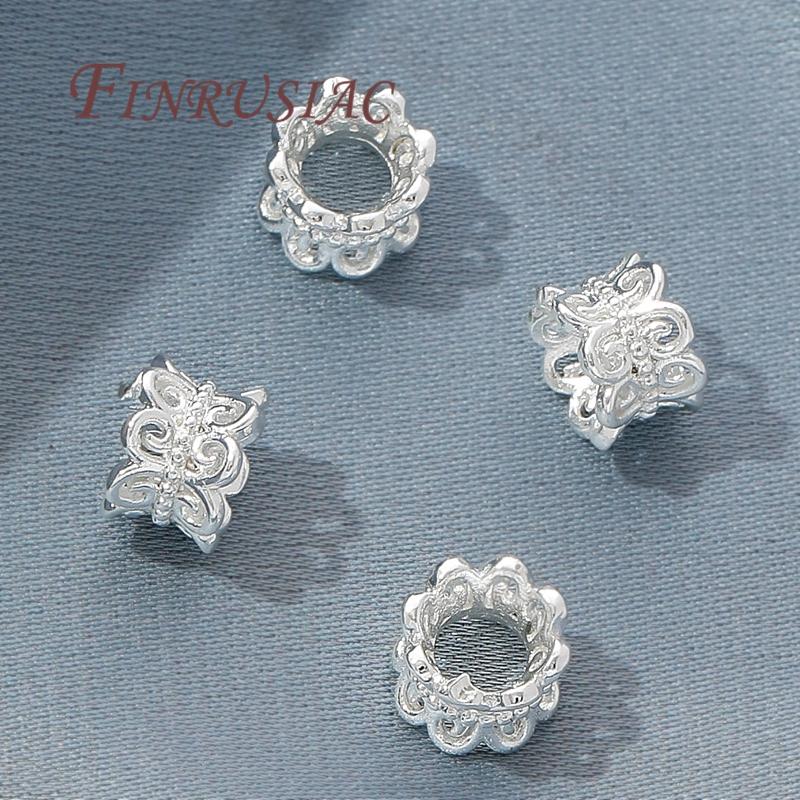 18K Gold Plated Beads with Large Hole,Beads For Bracelets Accessories,Separator For Beads,Supplies For Jewelry DIY Findings