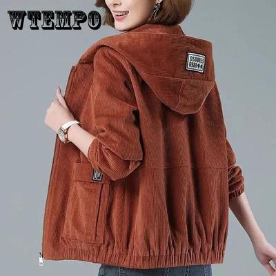 Women's Jacket New Autumn Long Sleeve Windbreaker Female Hooded Basic Coat Casual Loose Baseball Bomber Jacket Outwear 5XL