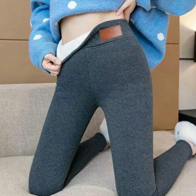 Women Winter Leggings Thick Plush Lining Warm Elastic High Waist Skinny Compression Warm Soft Solid Color Pantyhose Underwear Yoga Homewear Pants