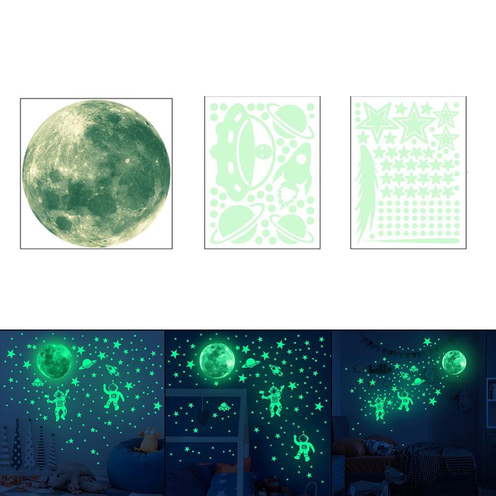 Astronaut Luminous Wall Stickers Glowing Effect Art Stickers Astronaut Universe Sticker Children\\\'s Room Decoration