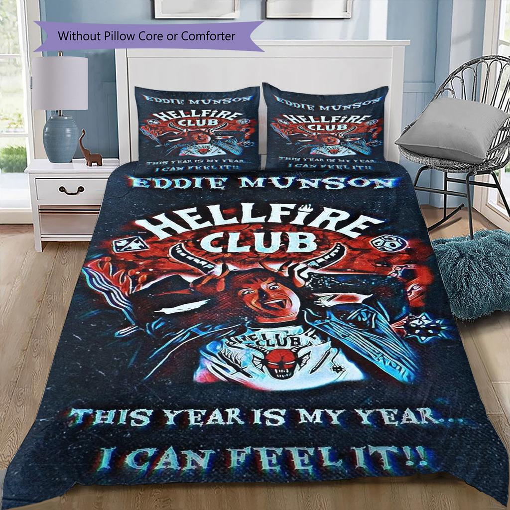 Cartoon Pattern Bedding Quilt Set Quilt Cover Pillowcase Home Decoration Birthday Gift (1 * Duvet Cover + 2 * Pillowcase, Without Core)
