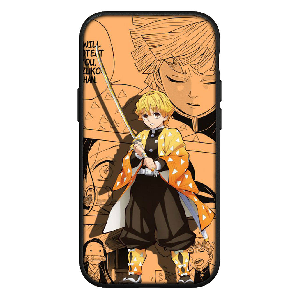 For Samsung Galaxy S24 S23 iPhone 16 15 14 Xiaomi Redmi Note 13 12 11 Plus 9 Pro Max X XR Phone Case Agatsuma Zenitsu Demon Slayer Nezuko OPPO Huawei