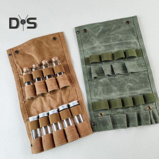 Geantă portabilă organizatoare pentru sticle de condimente, pentru camping în aer liber, grătar, picnic, condimente, borcan pentru condimente, recipient pentru sticlă de ulei pentru grătar, cutie de transport pentru depozitare