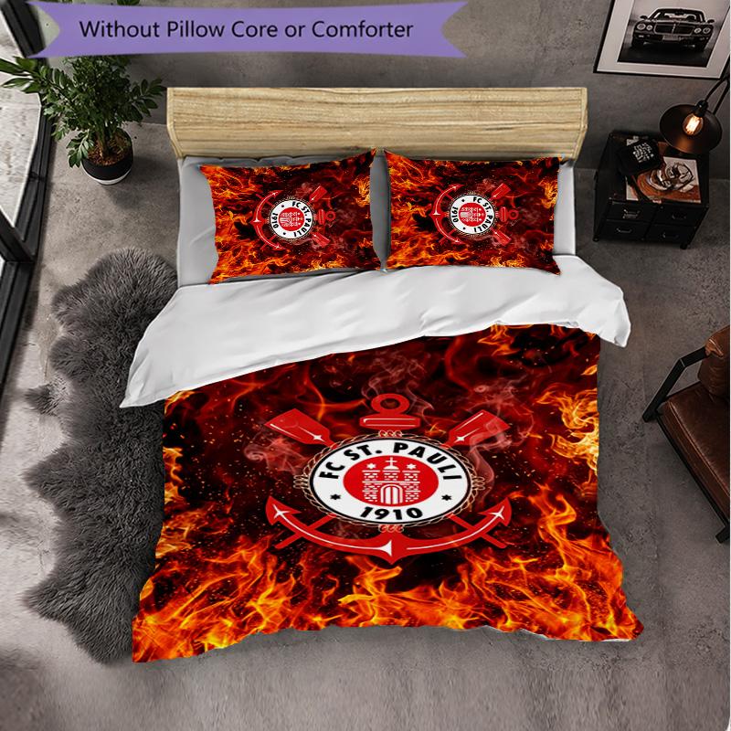 Set Biancheria da Letto Fulham Football 3 Pezzi Morbido Set Copripiumino con Federe Set Decorazione Camera da Letto per la Casa
