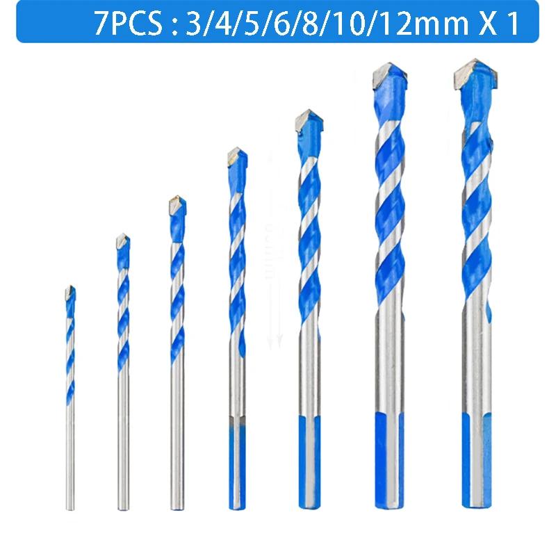 

8PCS/SET Drill Bits For Drilling Glass Tiles Walls Concrete Metal etc.3-12mm Metal Drilling Drill Bit Set Drilling Tools