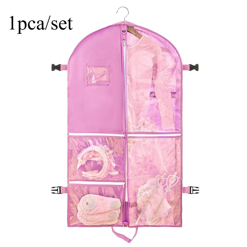 1pcs/set Non-Woven Multi-Pocket Garment Bag with Snap Closure Dust Cover for Travel Suit Coat Storage Household Supplies